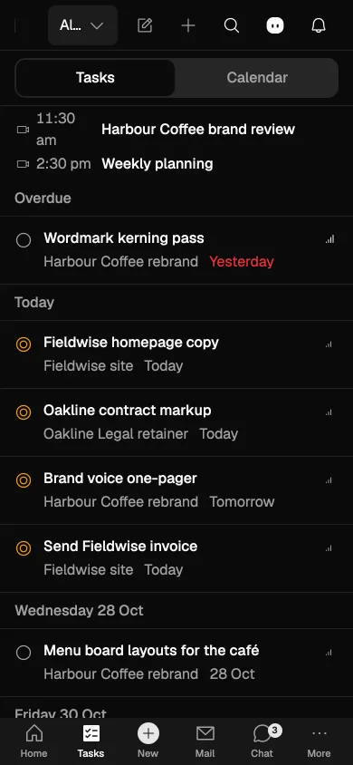 Coding Cords tasks on a mobile screen